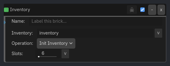 Inventory brick as it appears in the GDLink editor