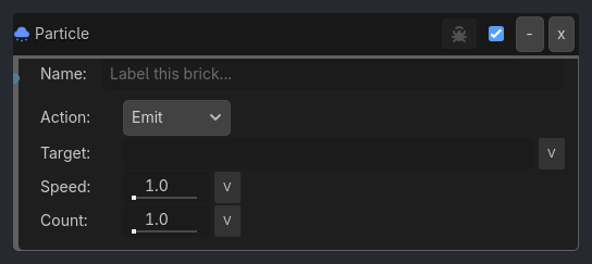 Particle brick as it appears in the GDLink editor