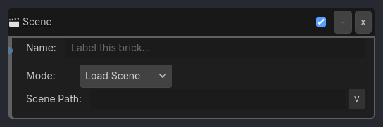 Scene brick as it appears in the GDLink editor