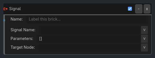 Signal brick as it appears in the GDLink editor