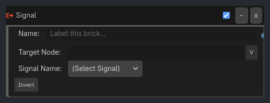 Signal brick as it appears in the GDLink editor