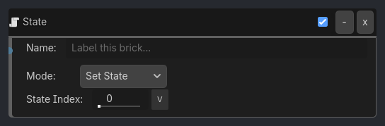 State brick as it appears in the GDLink editor