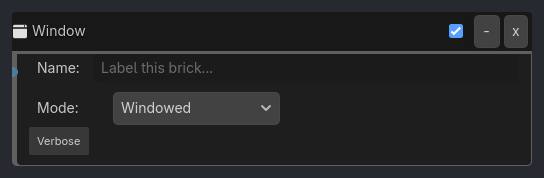 Window brick as it appears in the GDLink editor